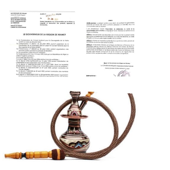 Interdiction formelle de la consommation de la Chicha et destruction des produits, appareils et accessoires à Niamey 